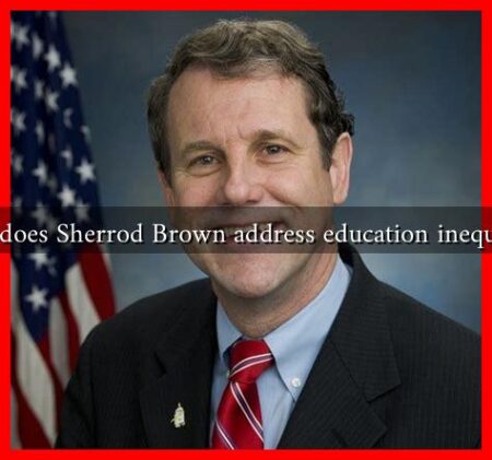 How does Sherrod Brown address education inequality?