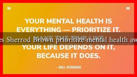 How does Sherrod Brown prioritize mental health awareness?
