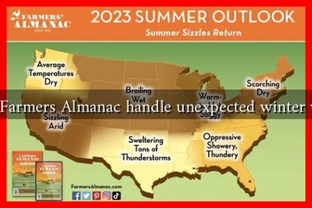 How does the Farmers Almanac handle unexpected winter weather events