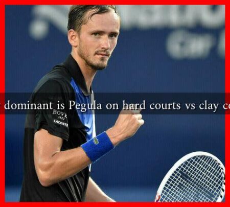How dominant is Pegula on hard courts vs clay courts
