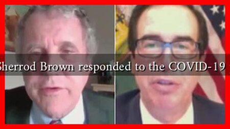 How has Sherrod Brown responded to the COVID-19 pandemic?