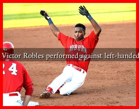 How has Victor Robles performed against left-handed pitchers How has Victor Robles performed against left-handed pitchers