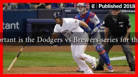 How important is the Dodgers vs Brewers series for the playoffs?