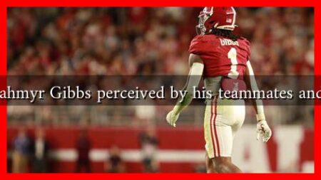 How is Jahmyr Gibbs perceived by his teammates and coaches