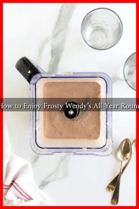 How to Enjoy Frosty Wendy's All Year Round