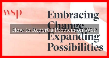 How to Report a Problem on WSP
