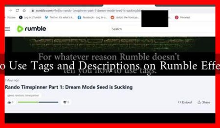 How to Use Tags and Descriptions on Rumble Effectively