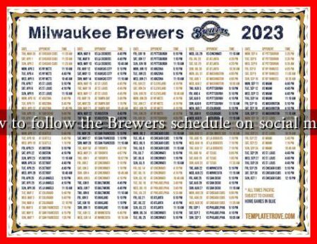How to follow the Brewers schedule on social media