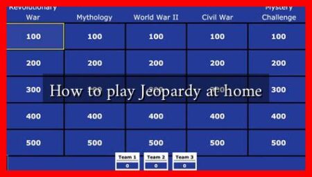 How to play Jeopardy at home
