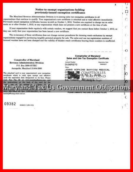 Maryland Tax Us Government Obligations