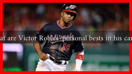 What are Victor Robles' personal bests in his career