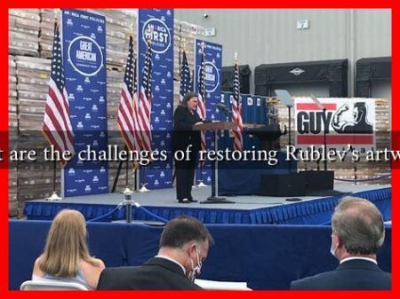 What are the challenges of restoring Rublev's artworks