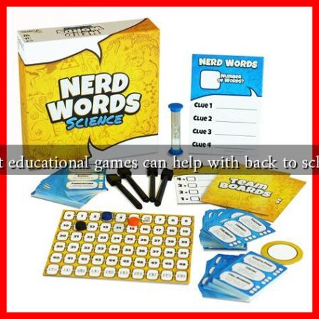 What educational games can help with back to school?