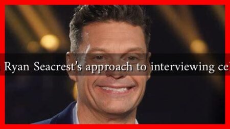 What is Ryan Seacrest's approach to interviewing celebrities