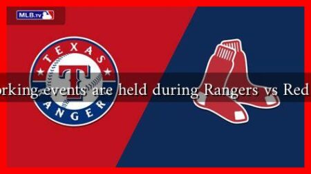 What networking events are held during Rangers vs Red Sox games?