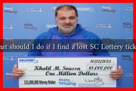 What should I do if I find a lost SC Lottery ticket? What should I do if I find a lost SC Lottery ticket?