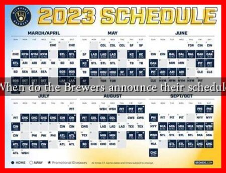 When do the Brewers announce their schedule