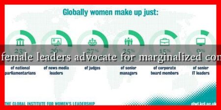 How can female leaders advocate for marginalized communities
