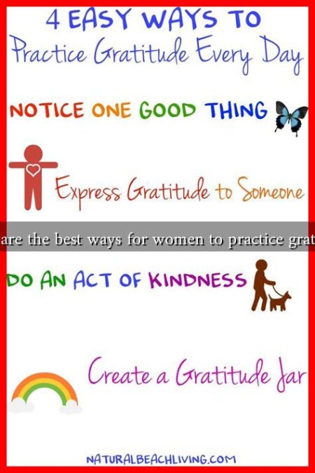 What are the best ways for women to practice gratitude?