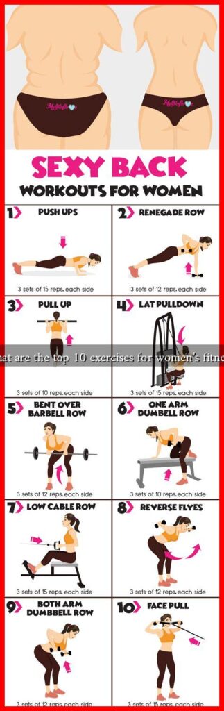 What are the top 10 exercises for women's fitness?