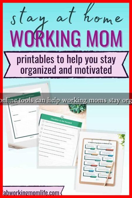 What online tools can help working moms stay organized