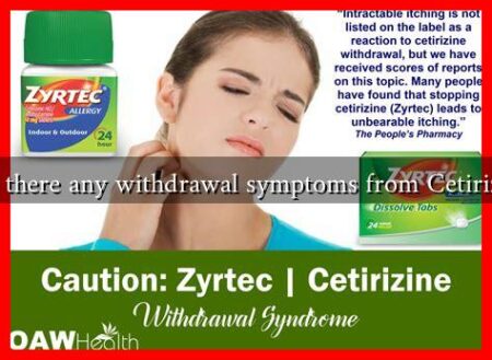 Are there any withdrawal symptoms from Cetirizine