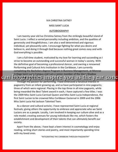 How can biographies inspire you as the year concludes How can biographies inspire you as the year concludes