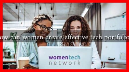 How can women create effective tech portfolios?