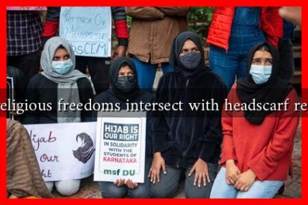 How do religious freedoms intersect with headscarf regulations?
