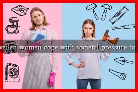 How do veiled women cope with societal pressure to conform?