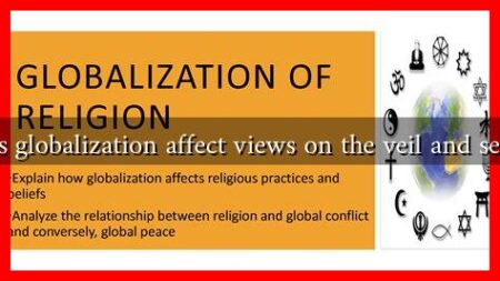 How does globalization affect views on the veil and secularism?