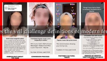 How does the veil challenge definitions of modern femininity?