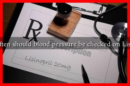 How often should blood pressure be checked on Lisinopril