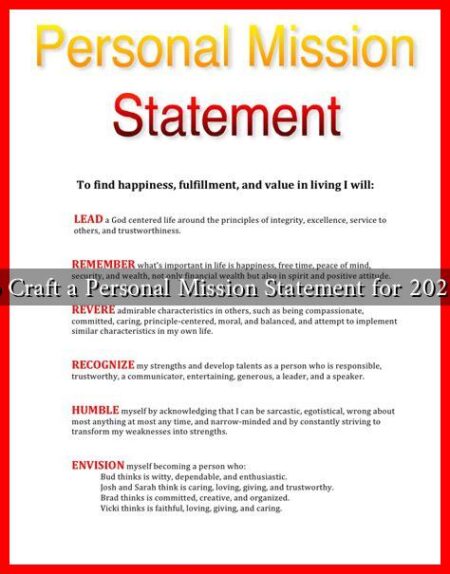 How to Craft a Personal Mission Statement for 2025 Goals