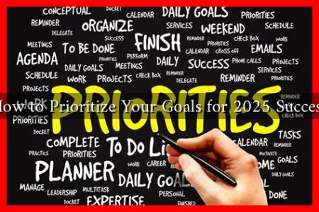 How to Prioritize Your Goals for 2025 Success How to Prioritize Your Goals for 2025 Success