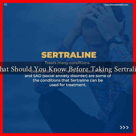 What Should You Know Before Taking Sertraline