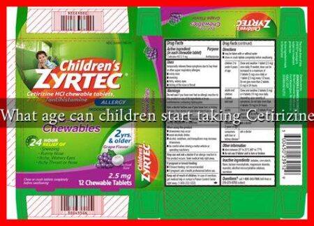 What age can children start taking Cetirizine
