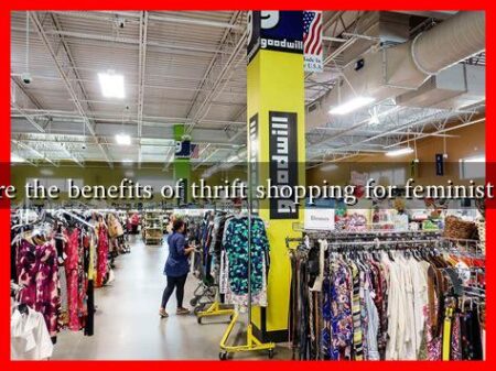 What are the benefits of thrift shopping for feminist causes?