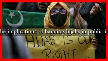 What are the implications of banning hijabs in public institutions?