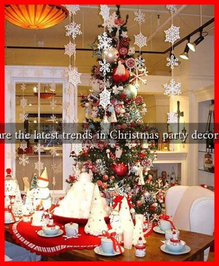 What are the latest trends in Christmas party decorations?