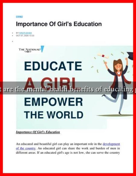 What are the mental health benefits of educating girls?