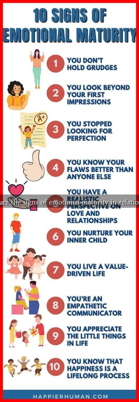 What are the signs of emotional maturity in relationships