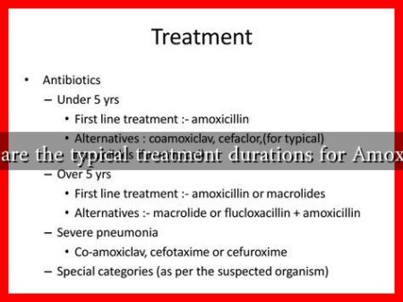 What are the typical treatment durations for Amoxicillin