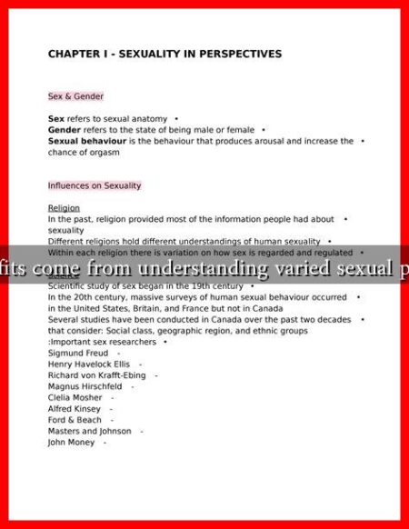 What benefits come from understanding varied sexual perspectives