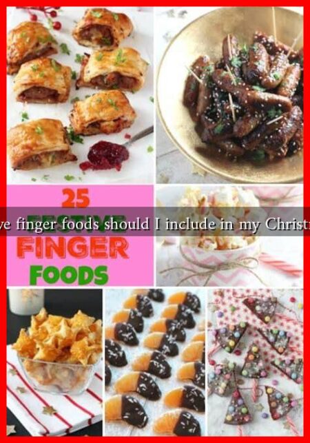 What festive finger foods should I include in my Christmas menu?