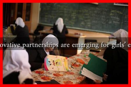 What innovative partnerships are emerging for girls' education?