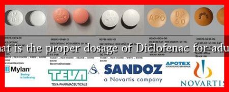 What is the proper dosage of Diclofenac for adults?