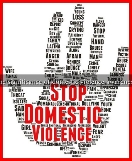 What is the significance of domestic violence awareness month?