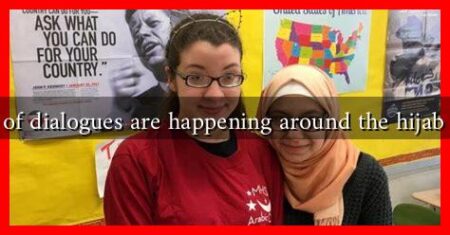 What kind of dialogues are happening around the hijab in schools?