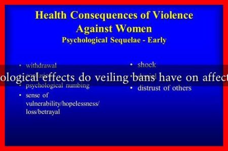 What psychological effects do veiling bans have on affected women?
